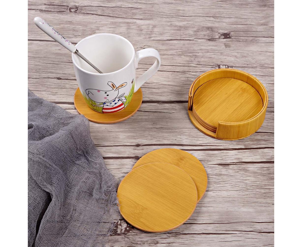 6Pcs Faux Leather Marble Coasters Cup Mat Pad Holder Placemat Dining Table Decor- G V1263-JX-519