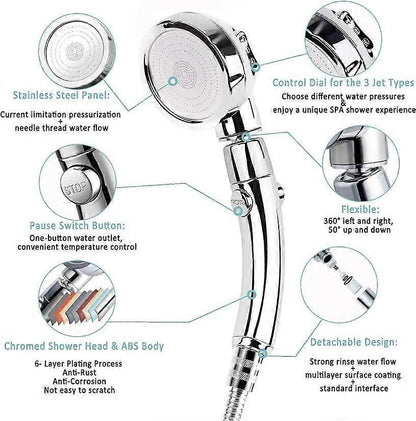 Pressurized Shower Head, Household Water Compatible V1263-JX-5190