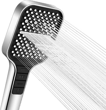 Square Handheld Shower Head, 7 Spray Modes, Adjustable Universal V1263-JX-5193