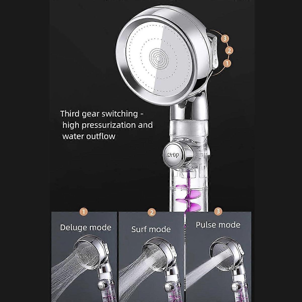 High Pressure Shower Head with Filter, 3 Modes, Switch & 3 Cartridges V1263-JX-5195