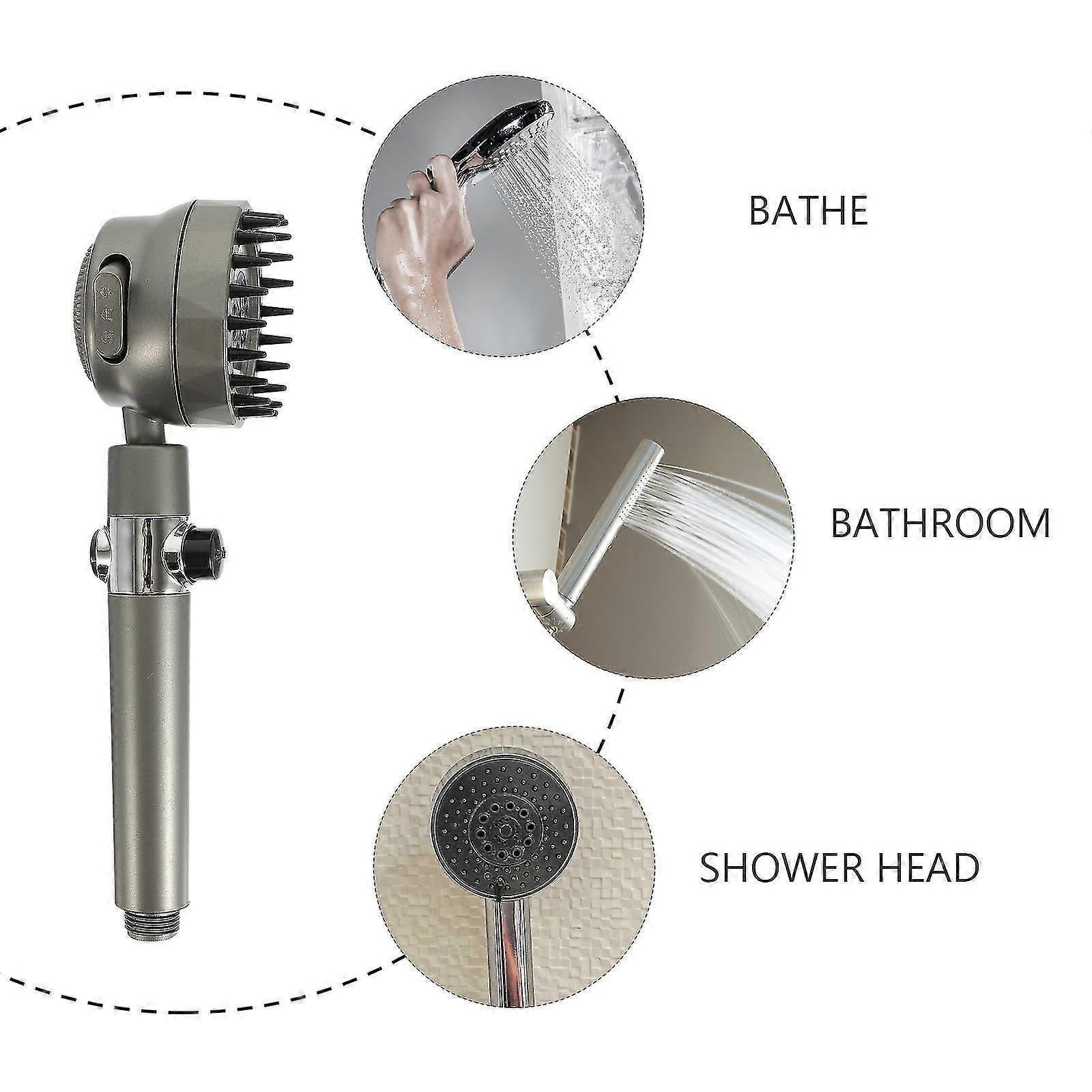 Plastic Removable Household Shower Head for Bath Use V1263-JX-5196