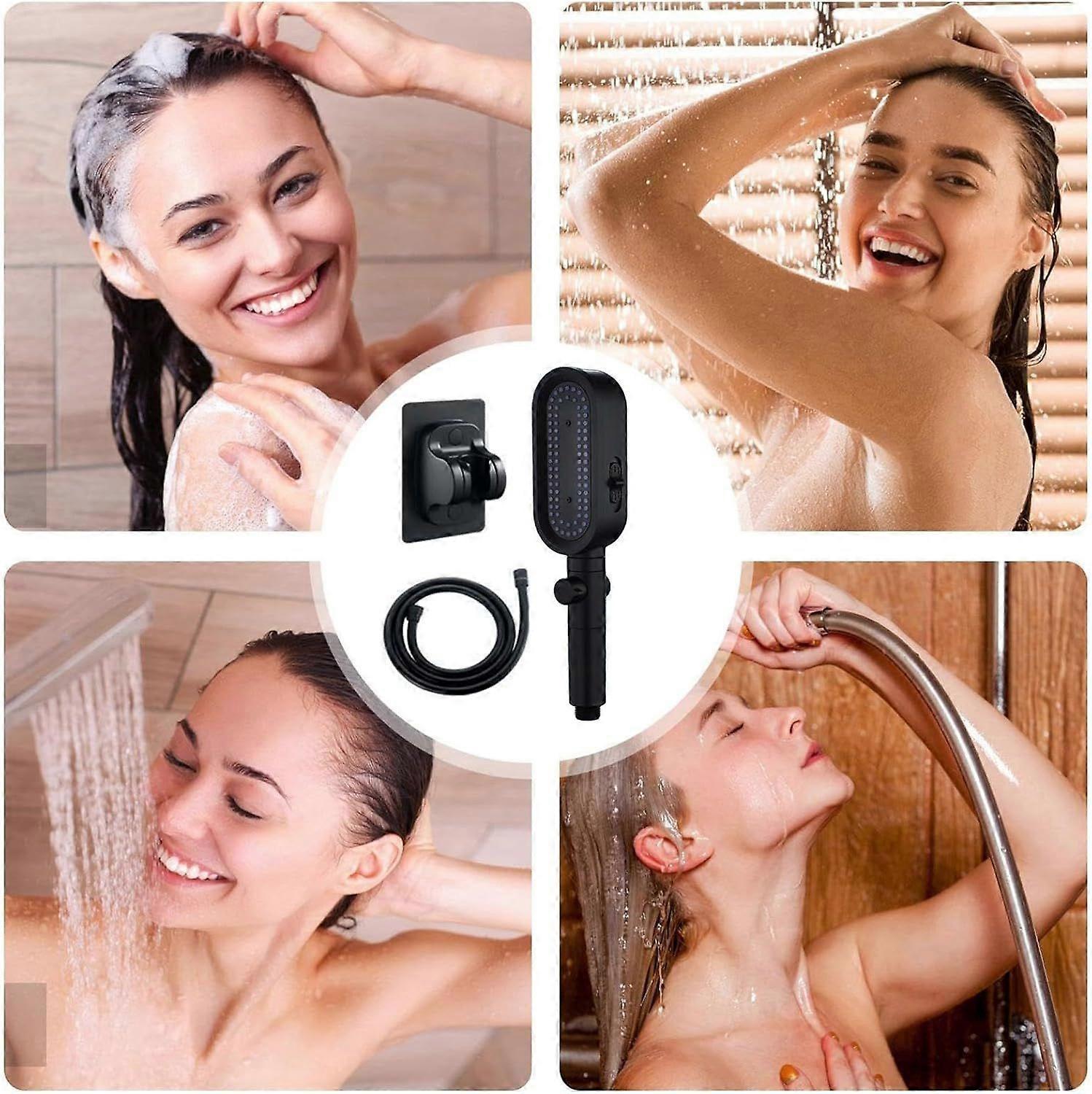 3 Modes Rain Shower Head, Handheld Pressure Boosting Sprinkler V1263-JX-5197