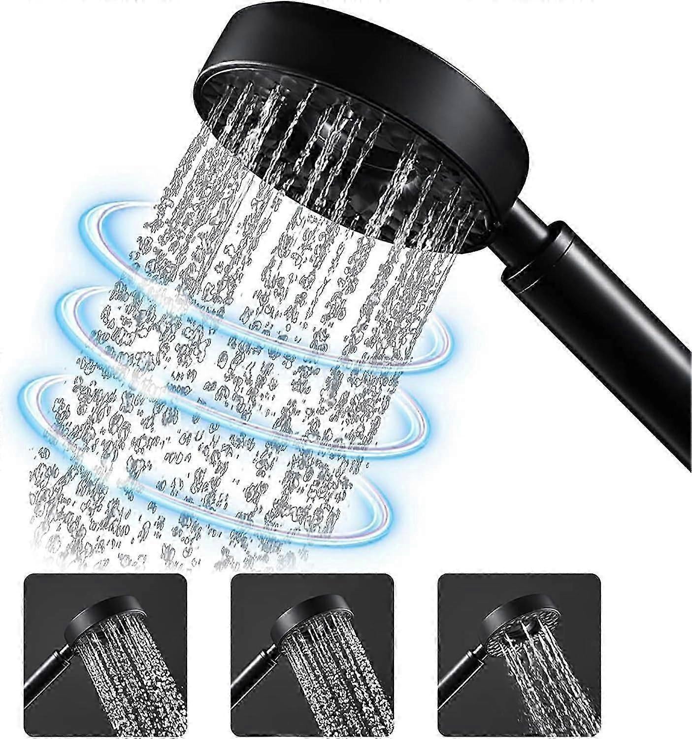 Shower Head with Hose & Holder, ABS Handheld 3 Jet Types V1263-JX-5200