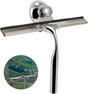 Stainless Steel Shower Squeegee with Wall Hanger, No Drill Glass/Window Wiper V1263-JX-5207