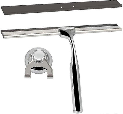 Stainless Steel Shower Squeegee with Wall Hanger, No Drill Glass/Window Wiper V1263-JX-5207
