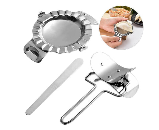 3Pcs Stainless Steel Dumpling Maker Slicer Stuffing Spoon Dough Presser Mould-L V1263-JX-521
