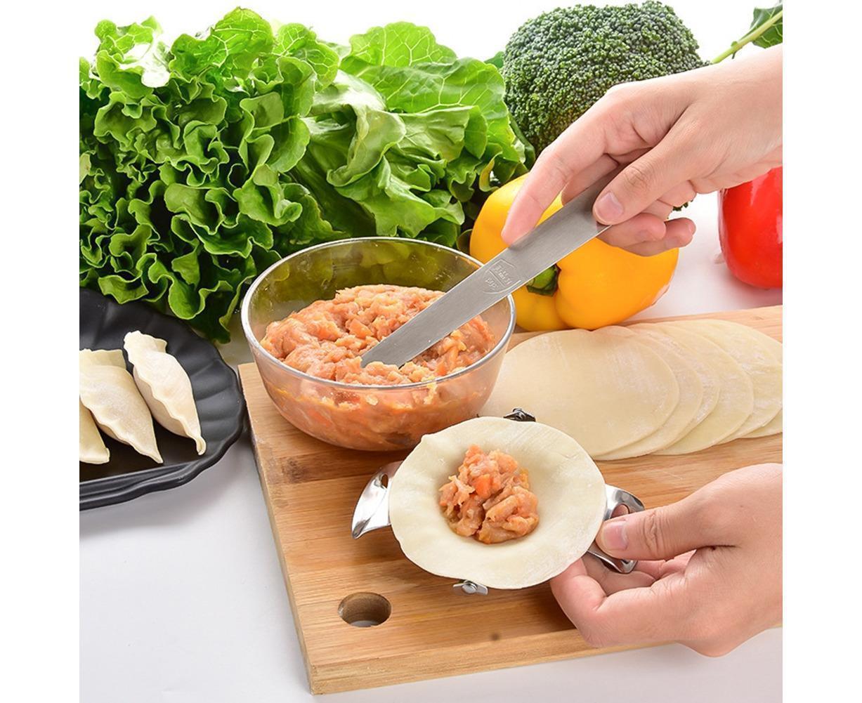 3Pcs Stainless Steel Dumpling Maker Slicer Stuffing Spoon Dough Presser Mould-L V1263-JX-521