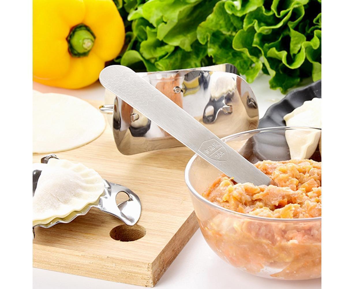 3Pcs Stainless Steel Dumpling Maker Slicer Stuffing Spoon Dough Presser Mould-L V1263-JX-521
