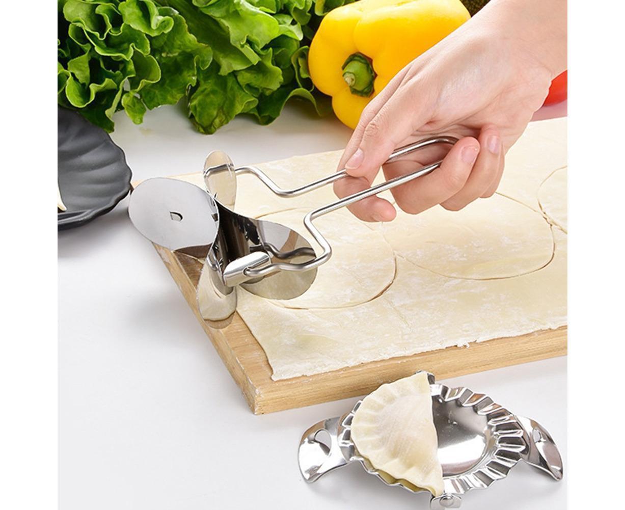 3Pcs Stainless Steel Dumpling Maker Slicer Stuffing Spoon Dough Presser Mould-L V1263-JX-521