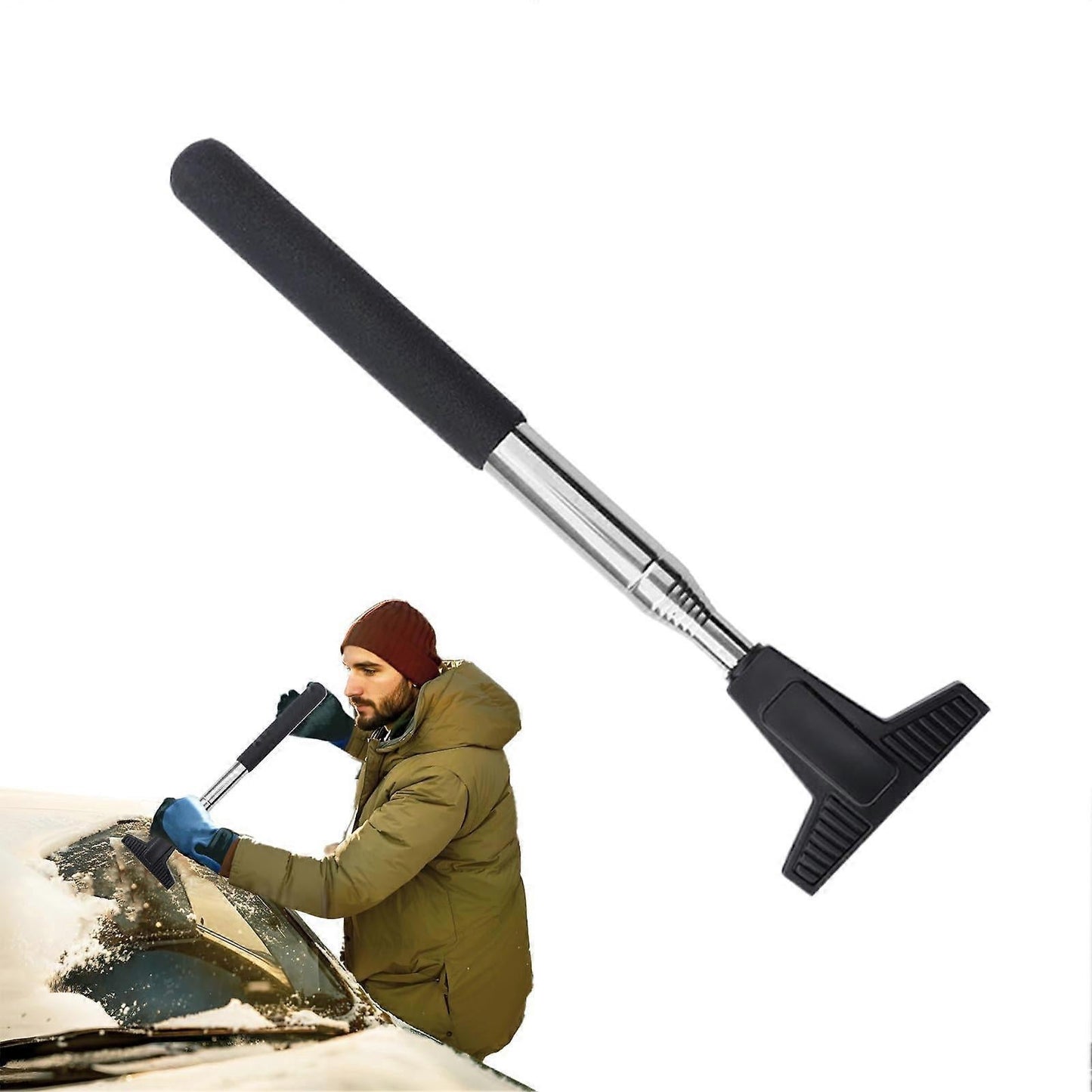 Car Side Mirror Squeegee, Fog Cleaning Tool, Black V1263-JX-5219
