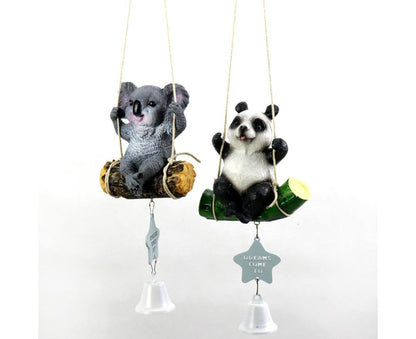 Cute Swing Panda Sloth Wind Chimes Home Door Window Balcony Hanging Bell Decor-Sloth V1263-JX-522