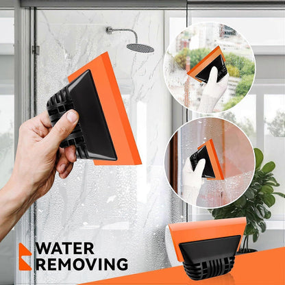 2pcs Orange Window Tint Squeegees, Non-Slip Rubber Handle PPF Tools V1263-JX-5223