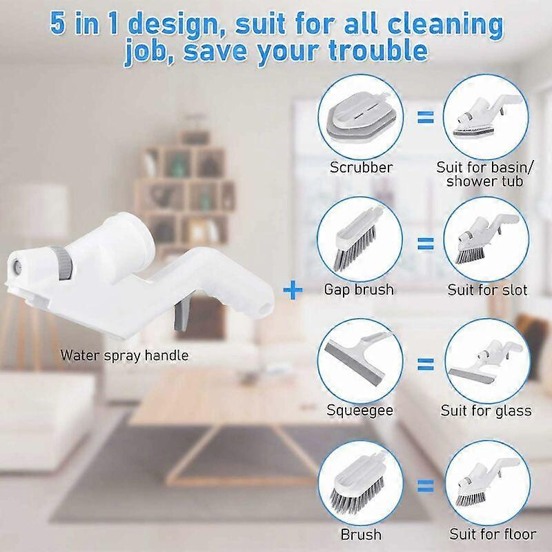 3-in-1 Floor & Glass Squeegee Brush, Bathroom Shower Cleaner with Heads V1263-JX-5225