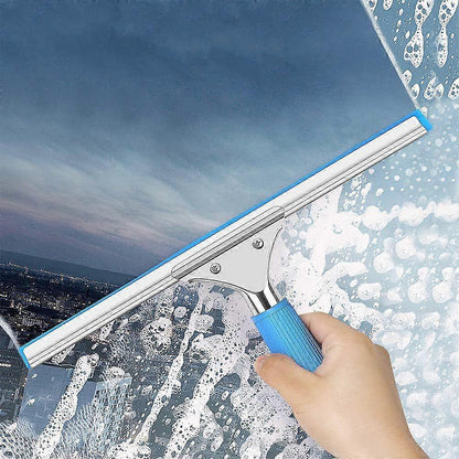 Window Cleaning Kit, Squeegee with Microfiber Cloth & Rubber Lip V1263-JX-5228