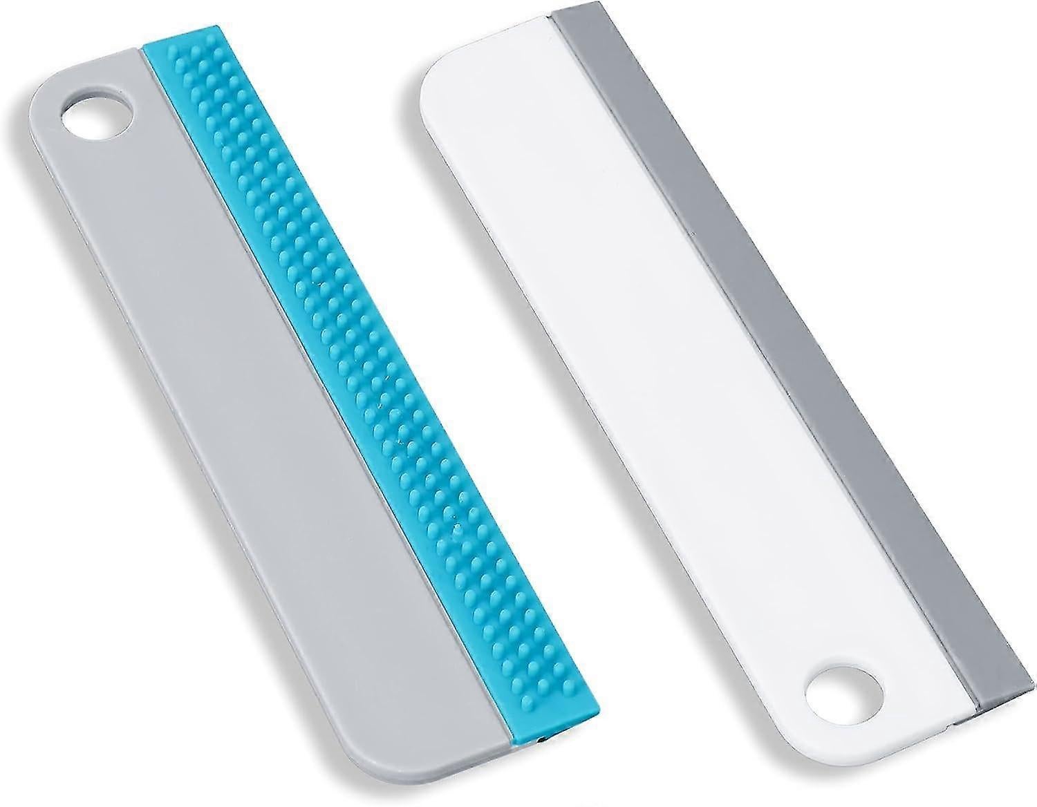 2x Window & Shower Squeegees, Silicone Glass Wiper Set for Mirrors V1263-JX-5229
