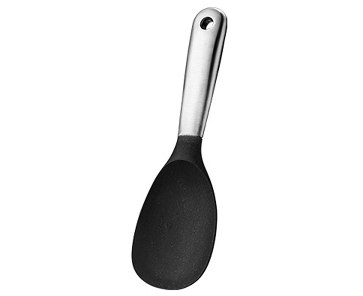 Rice Spoon Portable Stainless Steel Anti-slip Scoop-Home-Black V1263-JX-523