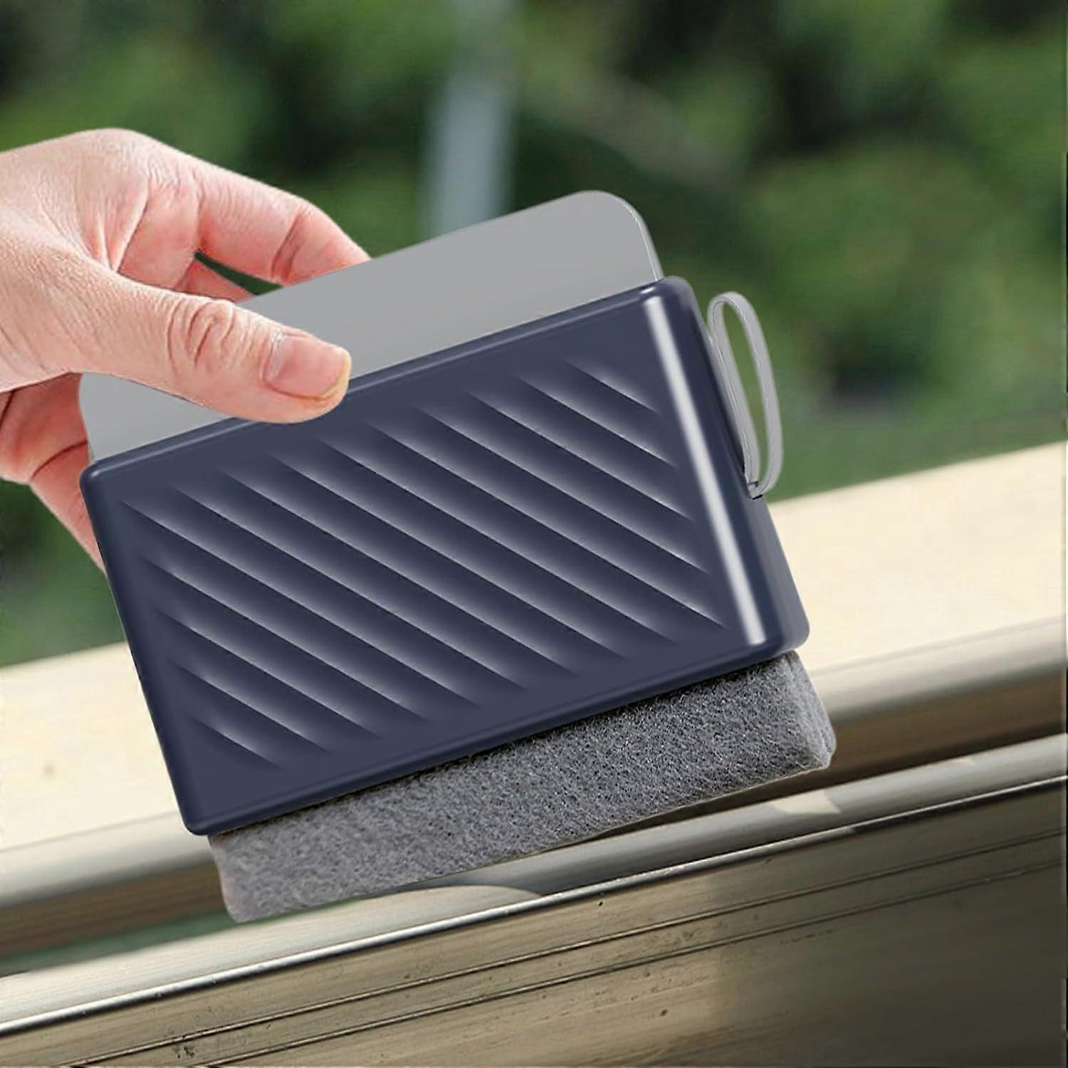 Multifunctional Window & Shower Squeegee with Grout Brush, Blue V1263-JX-5239