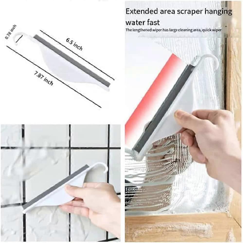 3pcs Silicone Shower Squeegee Set, Glass & Mirror Bathroom Cleaners V1263-JX-5241