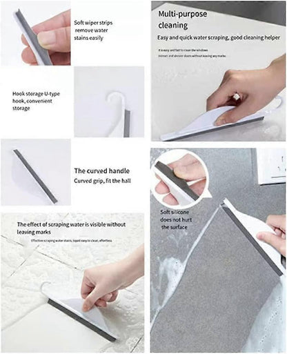 3pcs Silicone Shower Squeegee Set, Glass & Mirror Bathroom Cleaners V1263-JX-5241