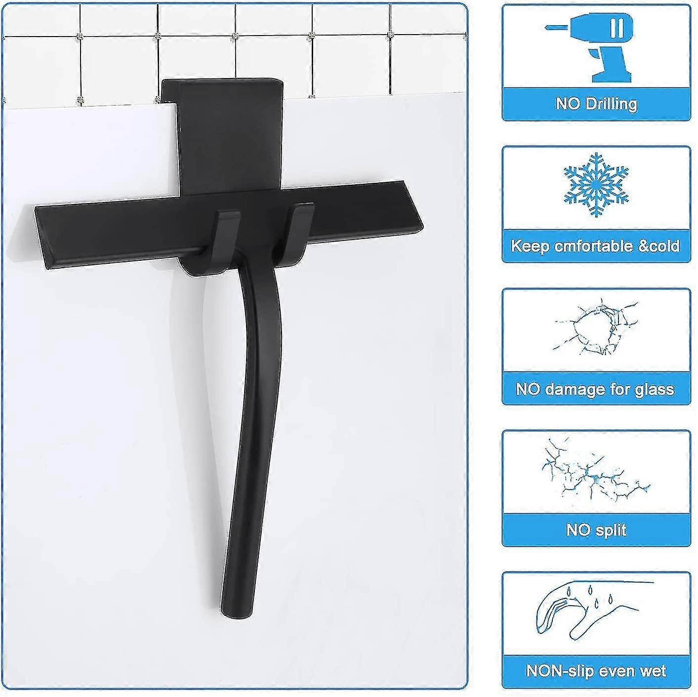 Silicone Shower Squeegee, Bathroom & Window Glass Cleaner V1263-JX-5243