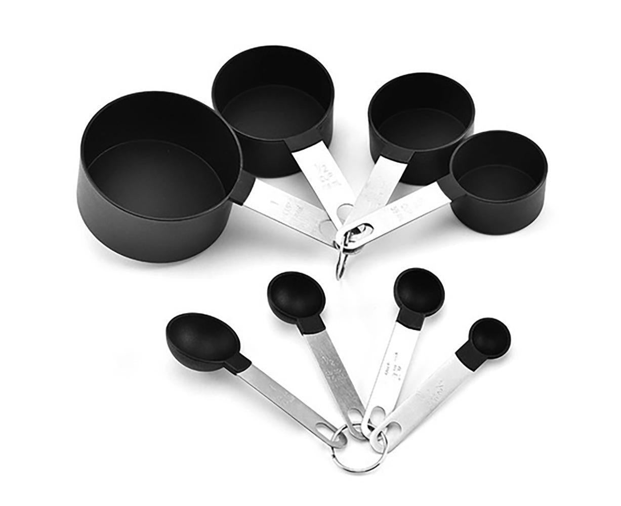 8Pcs/Set Stainless Steel Handle Measuring Spoons Baking Cooking Scale Scoop-Green V1263-JX-525