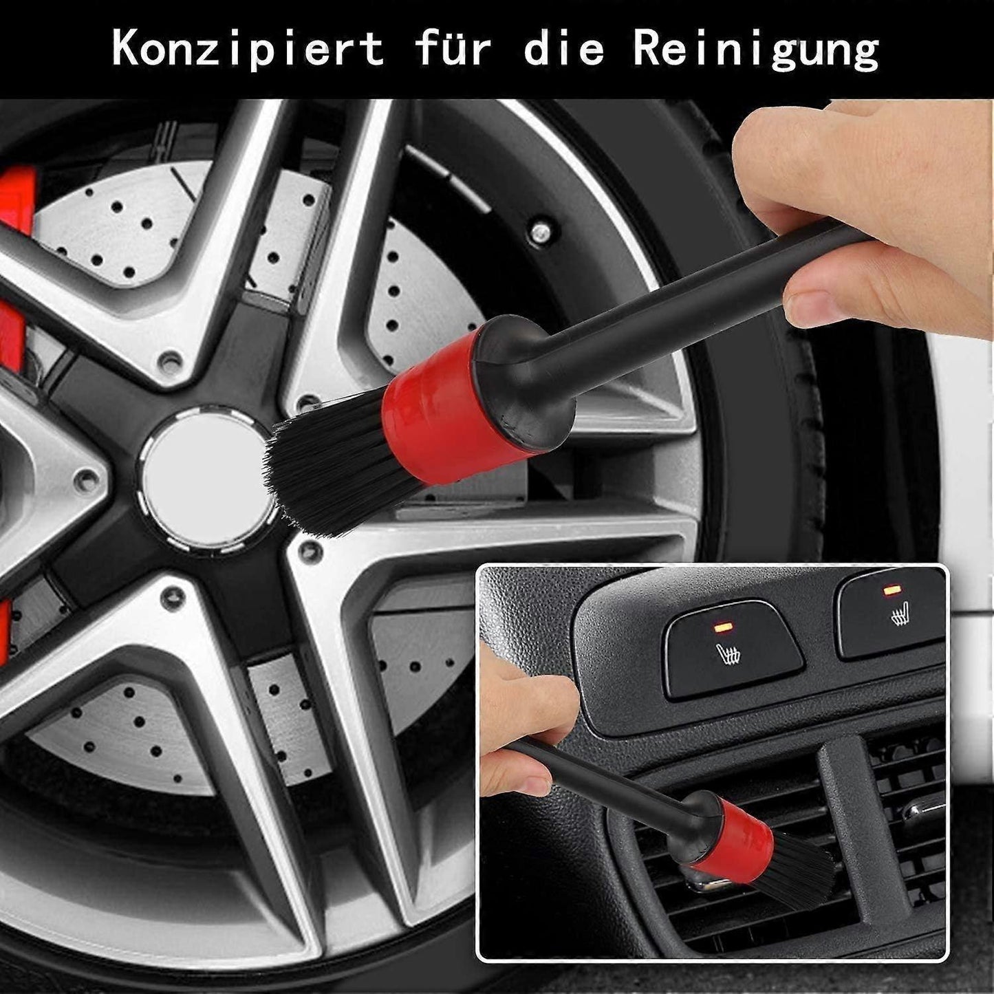 5pcs Car Detailing Cleaning Brush Set for Interior & Exterior V1263-JX-5263