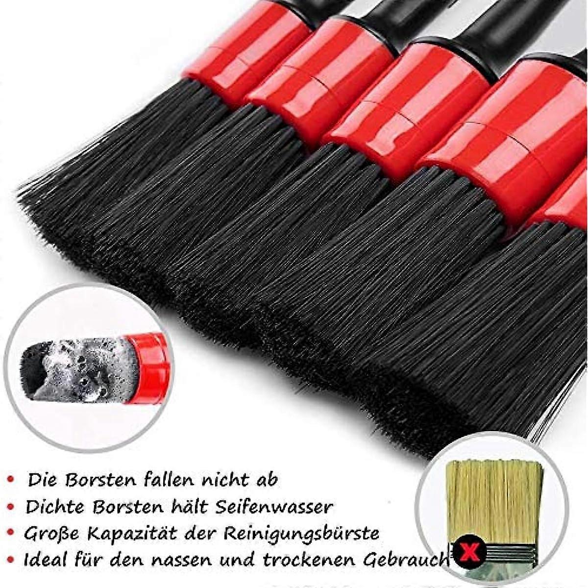 5pcs Car Detailing Cleaning Brush Set for Interior & Exterior V1263-JX-5263