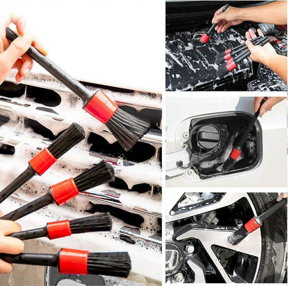 5pcs Car Detailing Cleaning Brush Set for Interior & Exterior V1263-JX-5263