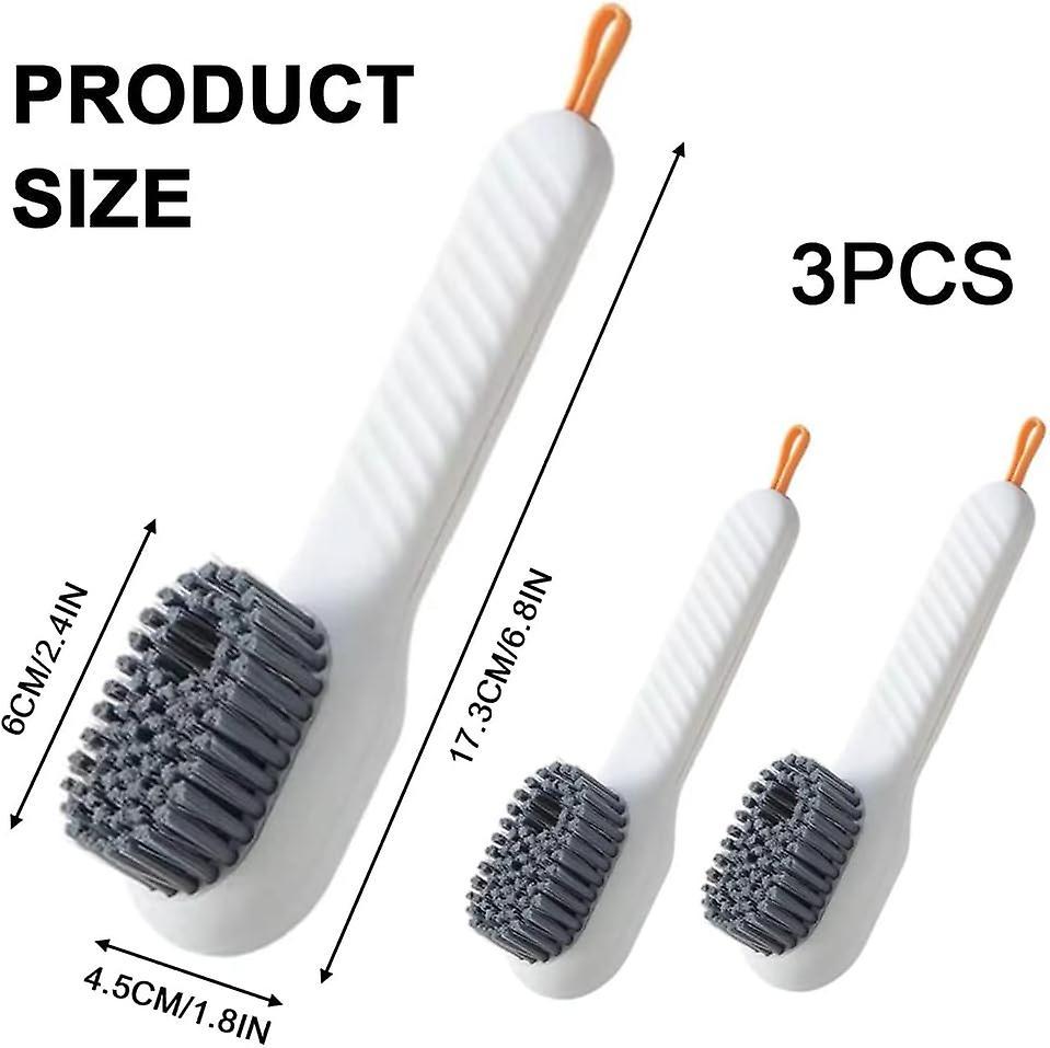 3pcs Soft Wool Household Cleaning Brushes, Multi-Use V1263-JX-5266