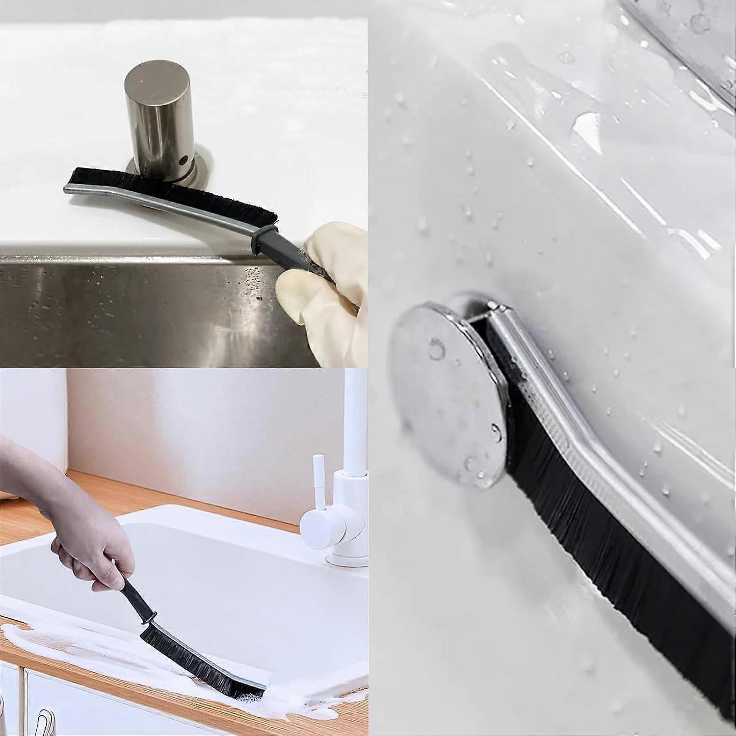 2pcs Crevice Cleaning Brushes for Window & Bathroom Grooves V1263-JX-5268