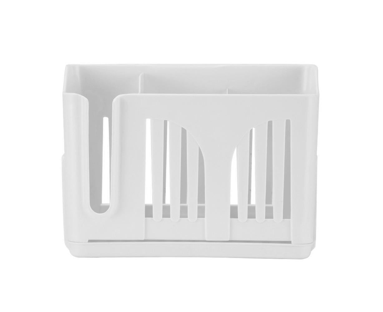 Home Chopsticks Cage Wall-mounted Drain Storage Rack Fork Knife Spoon Holder-Beige V1263-JX-527