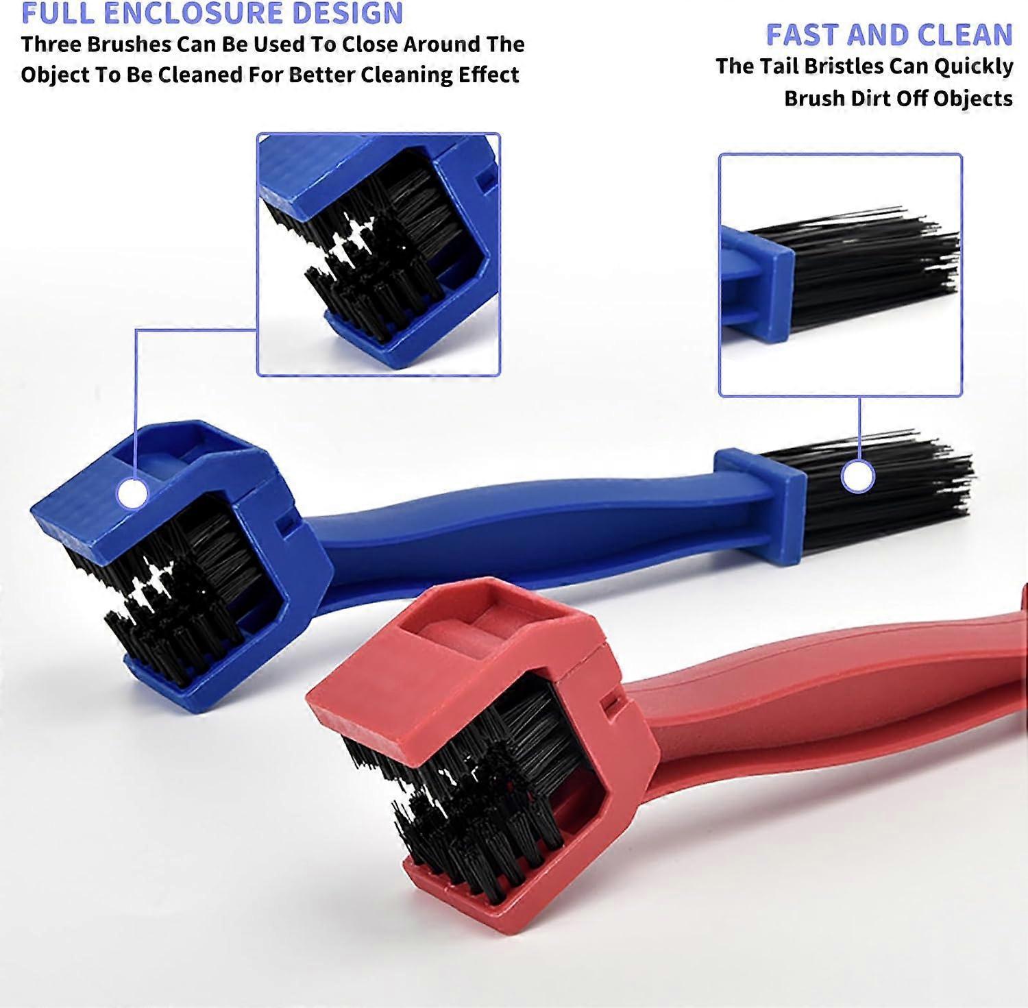5pcs Motorcycle/Bike Chain Cleaning Brush Set for Maintenance V1263-JX-5279