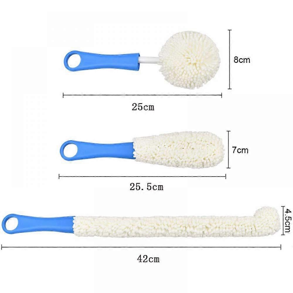 3pcs Glass Cleaning Brushes, Wine Glass Cleaner Set V1263-JX-5281