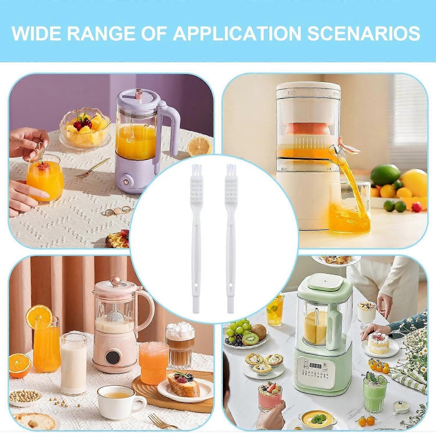2pcs Juicer Cleaning Brushes, Small Deep Clean Tools V1263-JX-5282