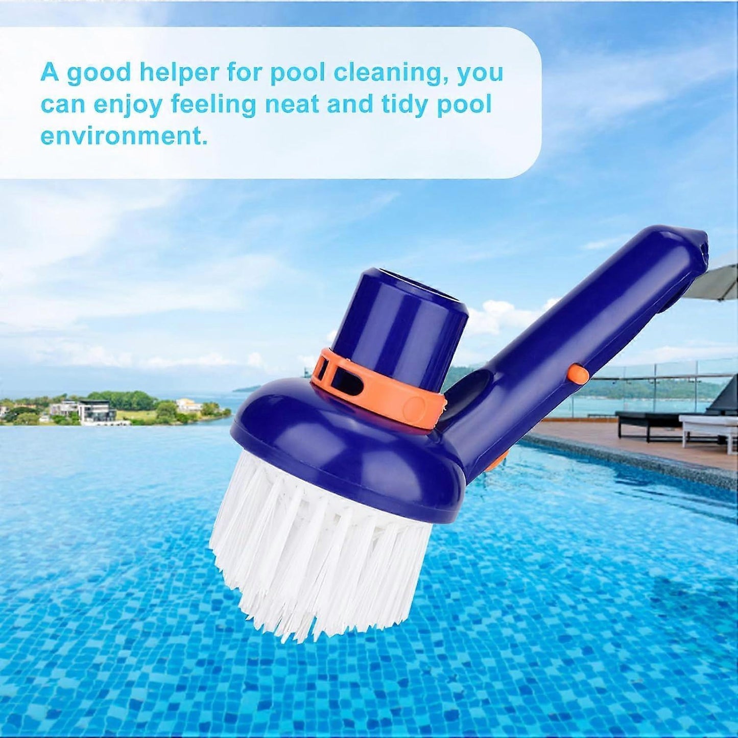 Corner Cleaning Brush for Pool & Spa, Bottom Scrubber V1263-JX-5287