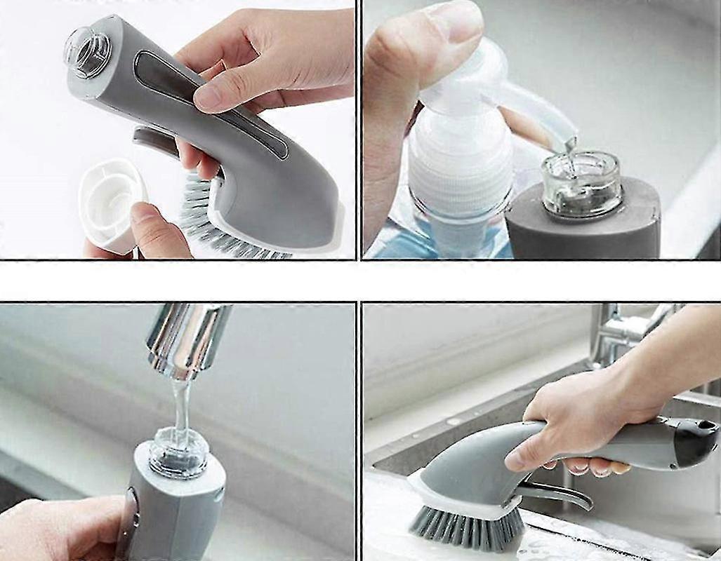 Household Liquid Cleaning Brush, Gray Handle V1263-JX-5288