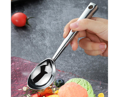 Ice Cream Scoop Anti-slid Stainless Steel Ice Cream Spoon-Home-Silver V1263-JX-530