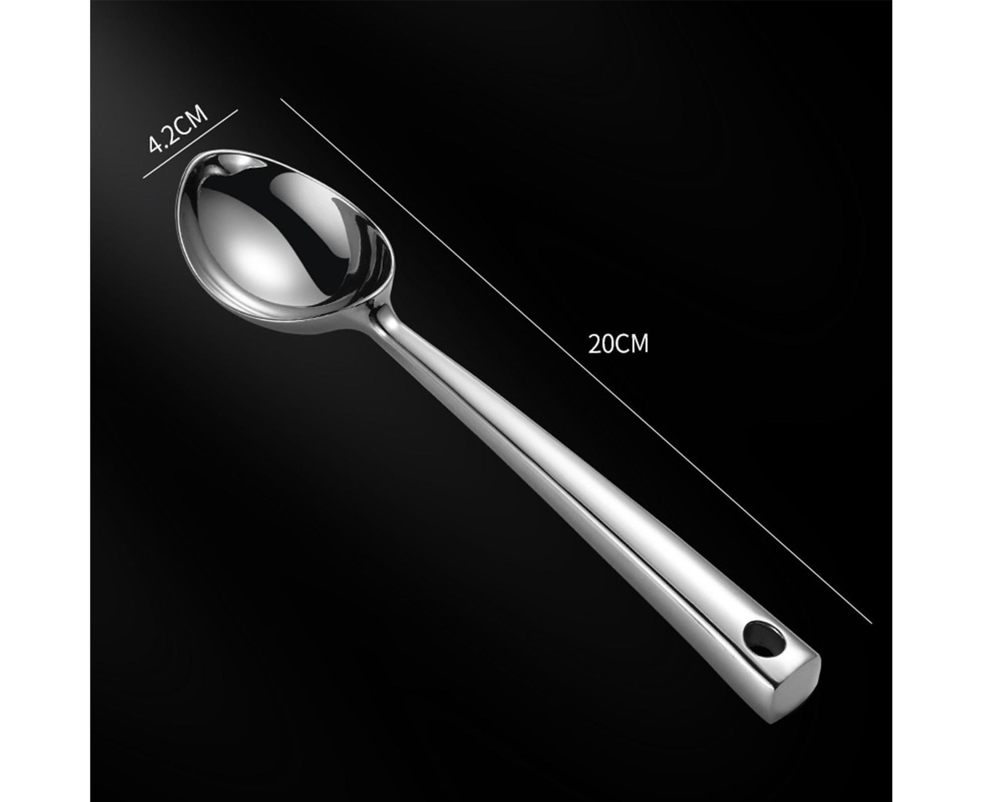 Ice Cream Scoop Anti-slid Stainless Steel Ice Cream Spoon-Home-Silver V1263-JX-530