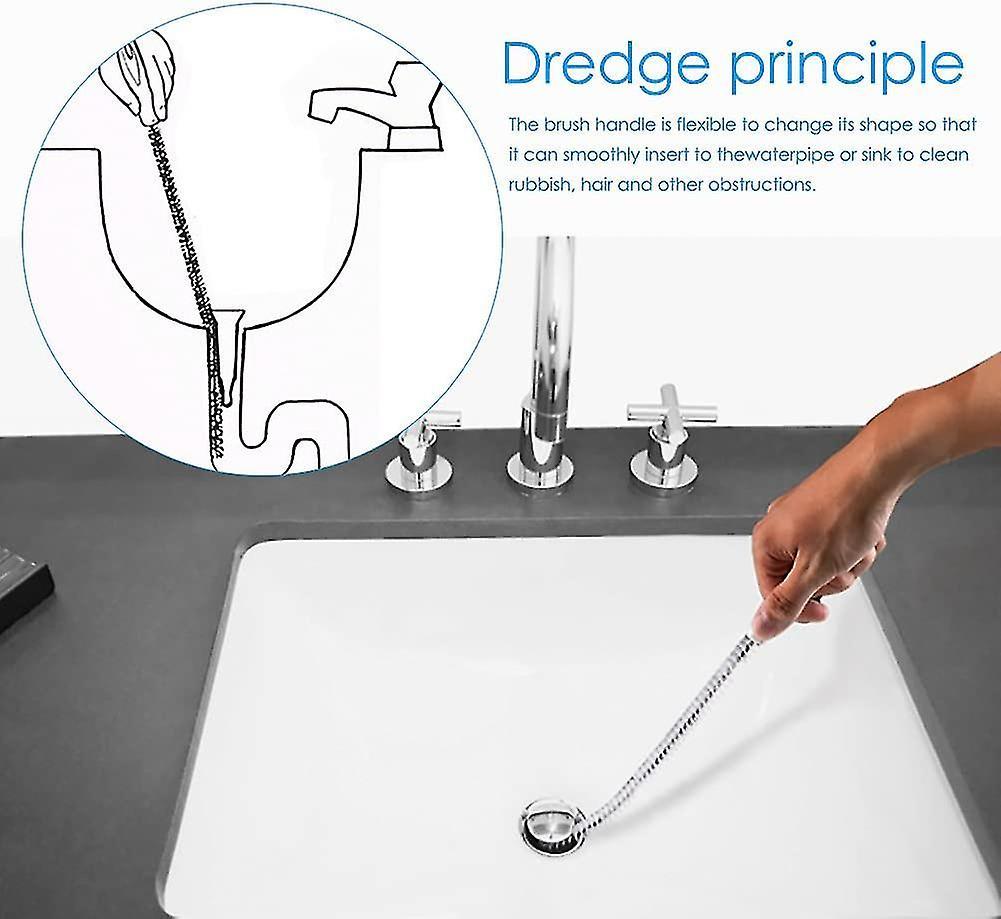 Bendable Drain Cleaning Brush, Flexible Pipe Cleaner V1263-JX-5304