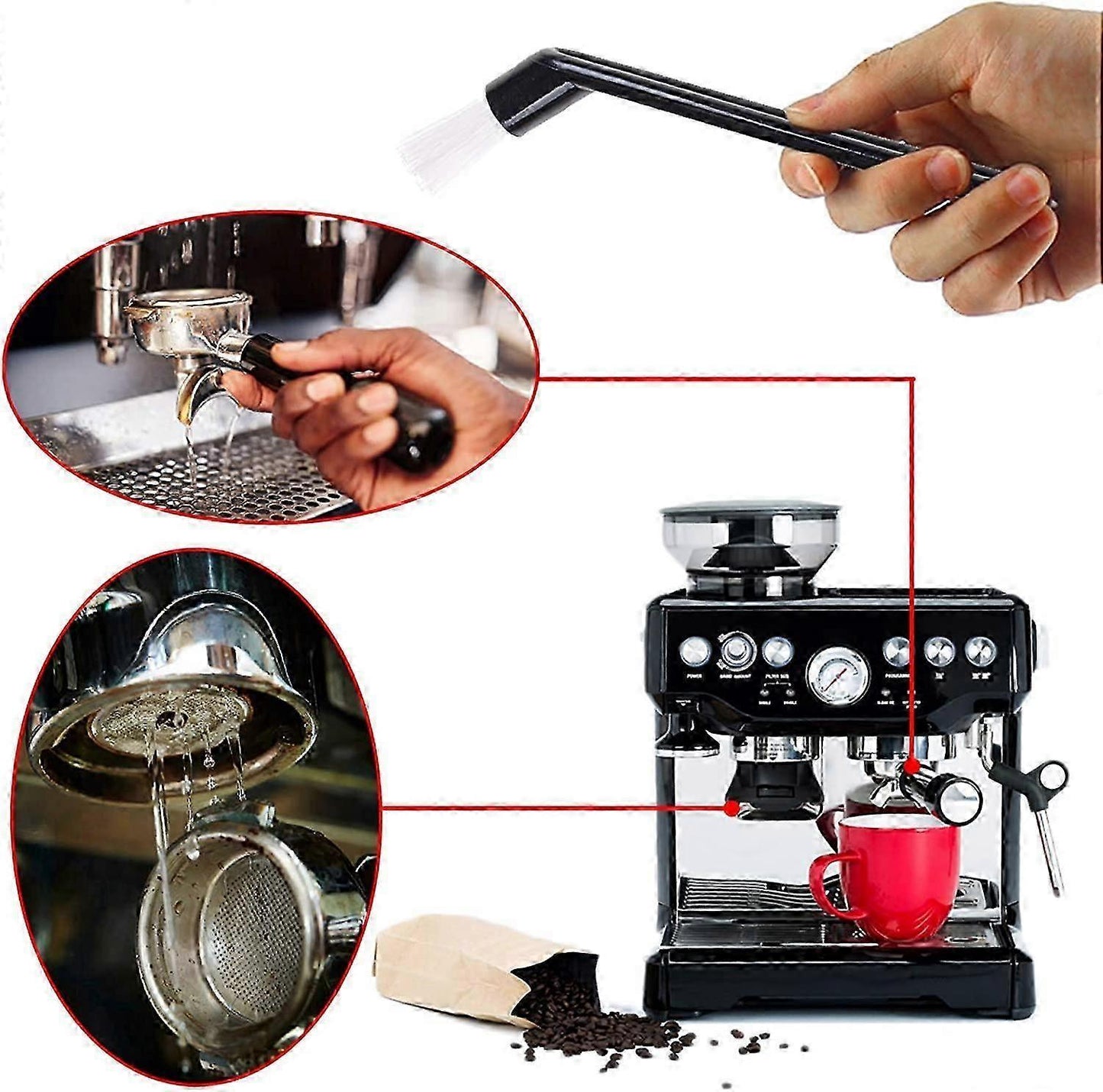 Coffee Grinder Cleaning Brush, Barista Tool V1263-JX-5306