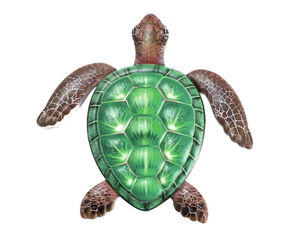Art Pendant Exquisite Decorative Lifelike Turtle Wall Hanging Sculpture Ornament for Outdoor-Green V1263-JX-531