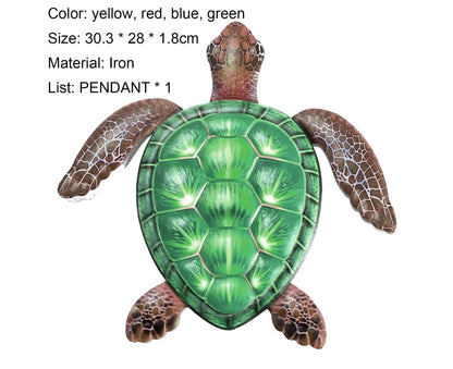 Art Pendant Exquisite Decorative Lifelike Turtle Wall Hanging Sculpture Ornament for Outdoor-Green V1263-JX-531