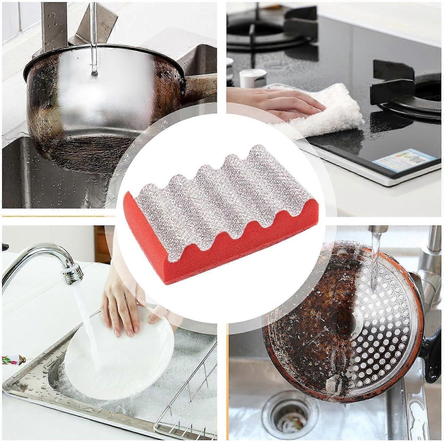 Grill & Pan Cleaning Brush with Scouring Pad, Kitchen Cleaner V1263-JX-5315