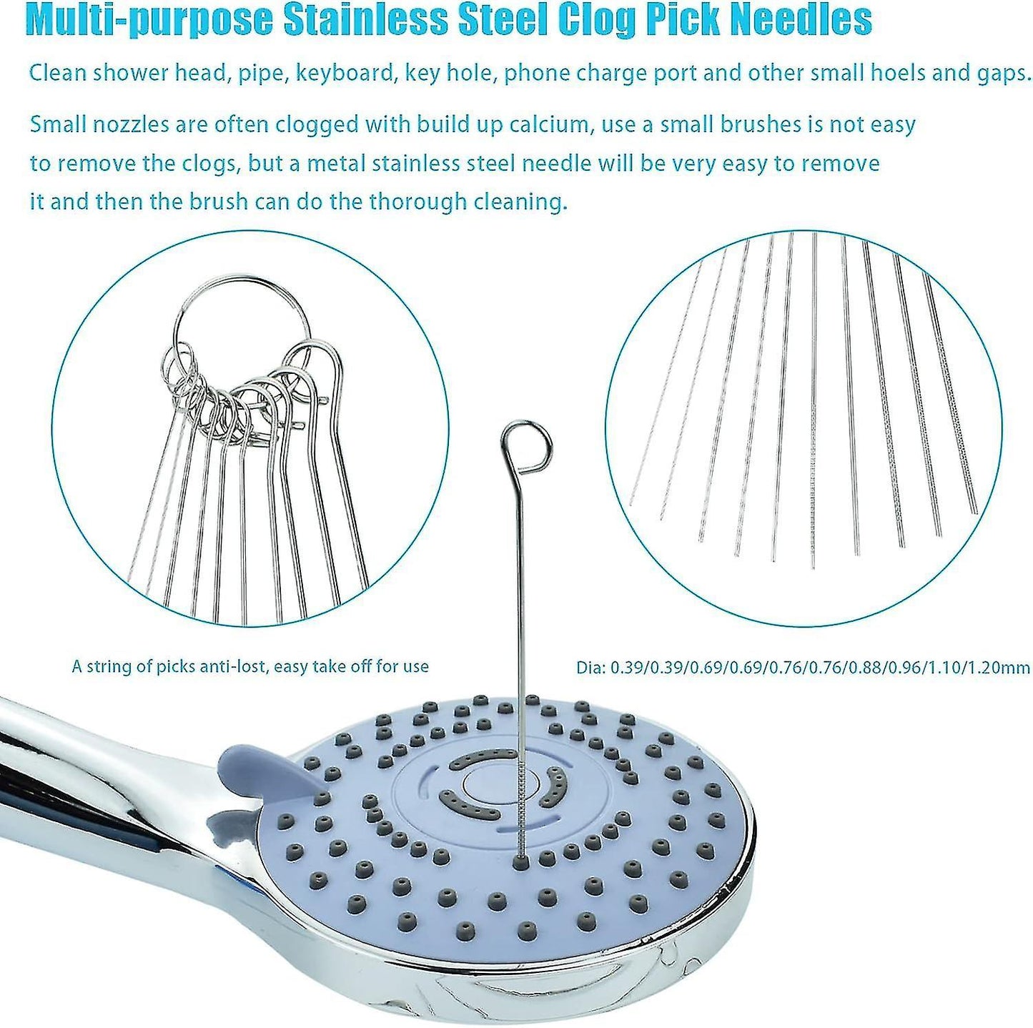 Shower Head Cleaning Brush Kit, Anti-Clog Small Crevice Brushes V1263-JX-5317