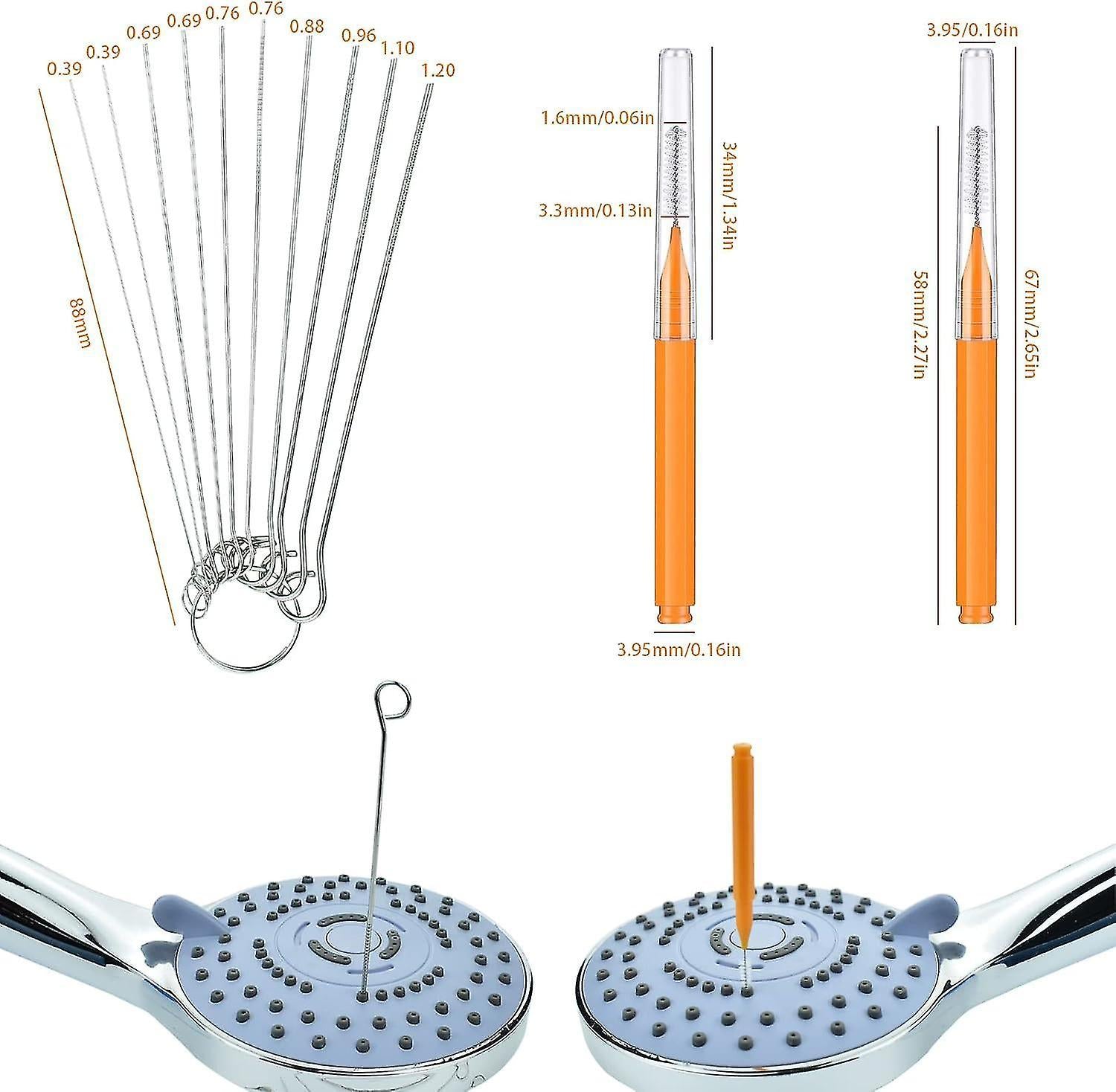 Shower Head Cleaning Brush Kit, Anti-Clog Small Crevice Brushes V1263-JX-5317