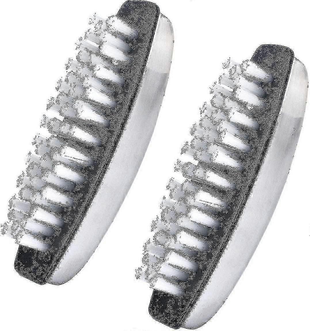 2pcs Fingernail Bristle Cleaning Brushes, Hand Massage Scrub V1263-JX-5328