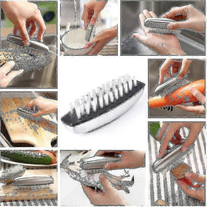 2pcs Fingernail Bristle Cleaning Brushes, Hand Massage Scrub V1263-JX-5328