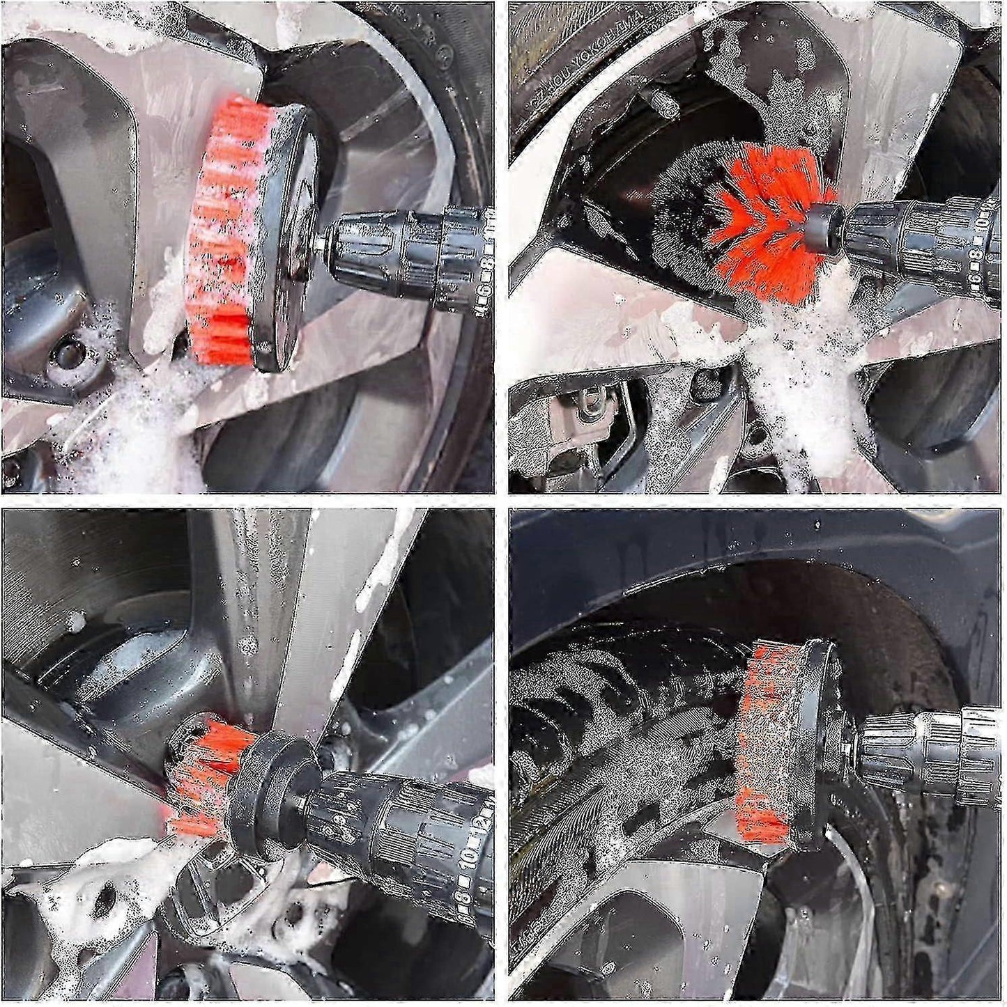 18pcs Car Cleaning Brush Kit, Auto Detailing & Drill Brushes V1263-JX-5332