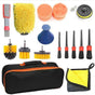 20pcs Car Cleaning Brushes, Tire, Detailing & Drill Scrub Kit V1263-JX-5333