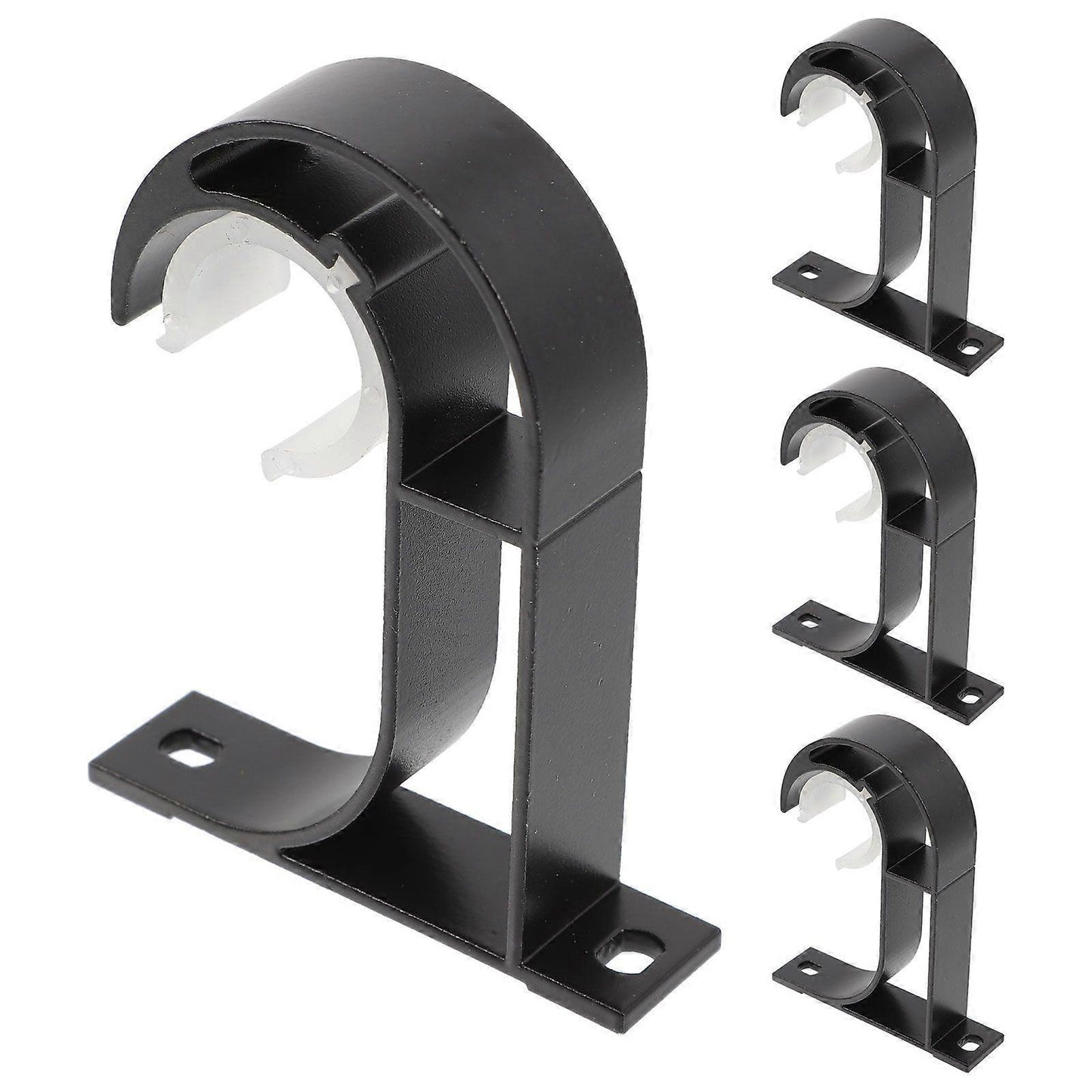 4pcs Curtain Rod Brackets, Heavy-Duty Curtain Rod Holders & Hooks V1263-JX-5335